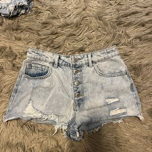 Forever 21 distressed jean shorts